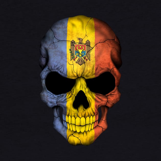 Moldova Flag Skull by jeffbartels